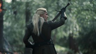 Ewan Mitchell as Aemond Targaryen in House of the Dragon season 2 episode 4